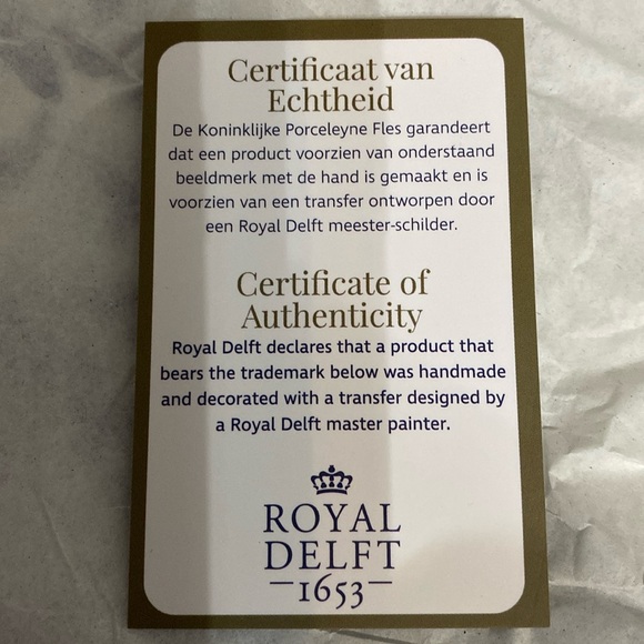 Authentic Royal Delft Porcelain Plate - Picture 4 of 8